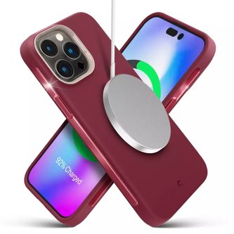 Pouzdro Spigen Cyrill Ultra Color Mag MagSafe pro Apple iPhone 14 Pro Sangria