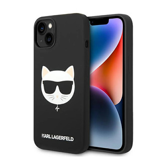 Karl Lagerfeld Choupette Head MagSafe Silicone - pouzdro pro iPhone 14 Plus (černé)