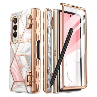 Supcase Cosmo Pen Case pro Samsung Galaxy Z Fold 4 Marble