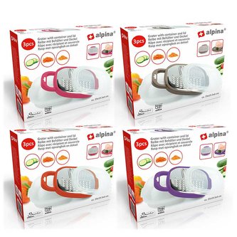 Alpina - multifunkční struhadlo s nádobou (růžové)