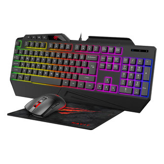 Gaiming set 3v1 Havit KB889CM klávesnice myš podložka pod myš