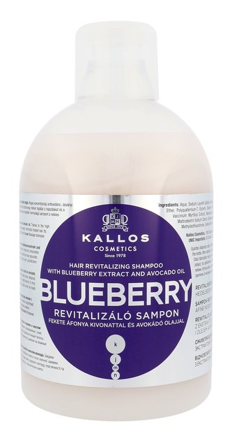 Kallos Revitalizační šampon s výtažkem z borůvek (Blueberry Hair Shampoo) 1000 ml woman