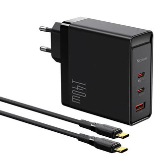 Charger GaN 140W Mcdodo CH-2913, 2x USB-C, USB-A (black) Charger GaN 140W Mcdodo CH-2913, 2x USB-C, USB-A (black)