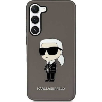 Ochranné pouzdro na telefon Karl Lagerfeld KLHCS23SHNIKTCK pro Samsung Galaxy S23 S911 černo/černé pevné pouzdro Ikonik Karl Lagerfeld