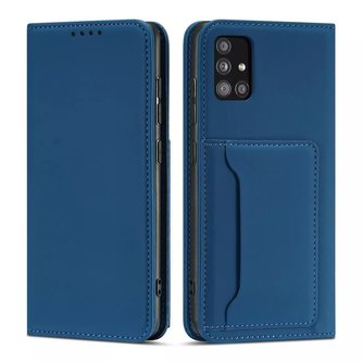 Pouzdro na magnetické karty pro Samsung Galaxy A53 5G Pouch Wallet Card Holder Blue