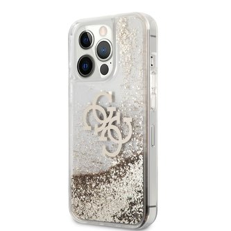 Etui Guess GUHCP13LLG4GGO pro Apple iPhone 13 Pro / 13 6,1" złoty/zlatý pevný obal 4G Big Liquid Glitter