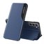 Elegantní flipový kryt Eco Leather View Case s funkcí stojánku pro Samsung Galaxy S22 (S22 Plus) modrý