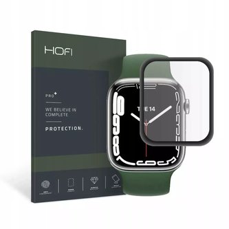 Hybridní skleněné hofi hybrid pro apple watch 7/8 (45 mm) černé