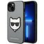 Karl Lagerfeld Saffiano Choupette Head Patch Case - pouzdro pro iPhone 14 (stříbrné)