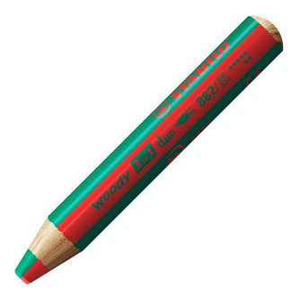 STABILO woody 3 in 1 duo STABILOčervená/tmavě zelená