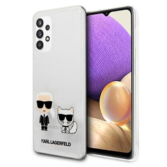 Karl Lagerfeld Ikonik & Choupette - Pouzdro Samsumg Galaxy A32 5G (průhledné)
