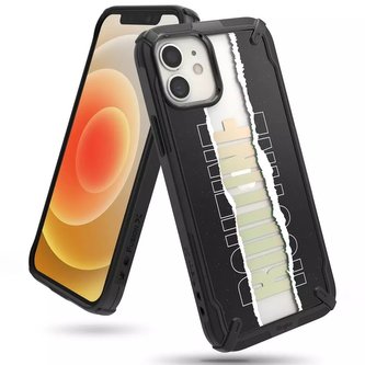 Ringke Fusion X Design pouzdro obrněný kryt s rámečkem pro iPhone 12 mini černý (Routine) (XDAP0020)