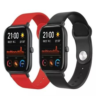 Řemínek na chytré hodinky Univerzální řemínek pro každodenní použití pro 22mm červený/červený C-12