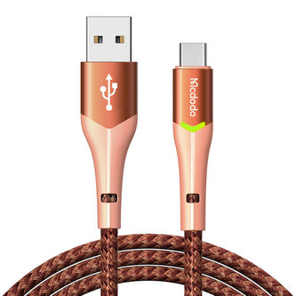 Kabel USB na USB-C Mcdodo Magnificence CA-7962 LED, 1m (oranžový) Kabel USB na USB-C Mcdodo Magnificence CA-7962 LED, 1m (oranžový)