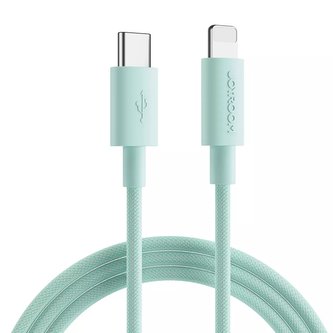 Joyroom odolný USB Type C - Lightning kabel pro rychlé nabíjení / přenos dat 20W 0,25m zelený (S-02524M13)
