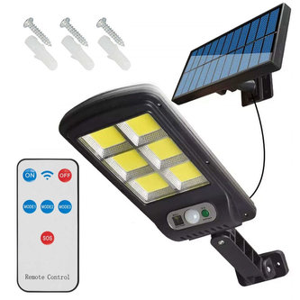 120 LED solární lampa s venkovním panelem s PIR pohybovým a soumrakovým senzorem