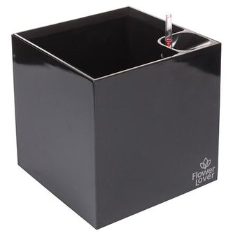 Cubico samozavlažovací květináč černá délka 27 cm