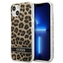 Guess Leopard Electro Stripe - kryt pro iPhone 13 mini (hnědý)