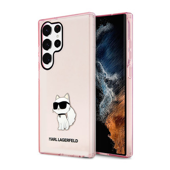 Karl Lagerfeld IML NFT Choupette - pouzdro pro Samsung Galaxy S23 Ultra (růžové)