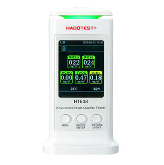 Inteligentní detektor kvality ovzduší Habotest HT608, PM 2,5, PM10, benzen