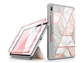 Celé tělo Etui Supcase Cosmo pro Galaxy Tab S7 FE 12.4 T730/T736B Marble Pink