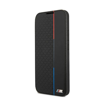 BMW Booktype M Collection Triangles - pouzdro pro Samsung Galaxy S22+ (černé)