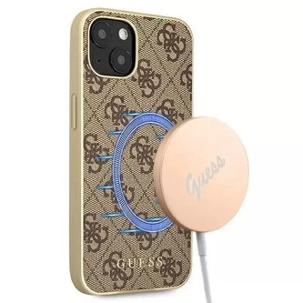 Guess GUHMP13MG4GB iPhone 13 6,1" brązowý/hnědý pevný obal 4G Collection Magsafe