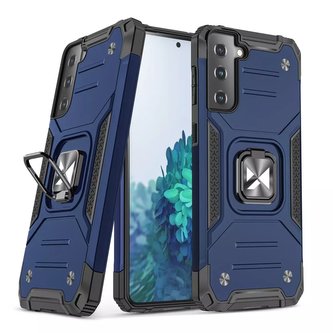 Wozinsky Ring Armor Tough Hybrid Case Magnetický držák krytu Samsung Galaxy S22 (S22 Plus) modrý