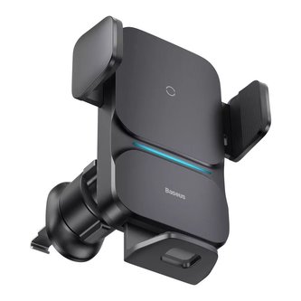 Držák do auta X05 s QI nabíjením pro Vent Car Mount Wireless Charger 15W pro černé auto