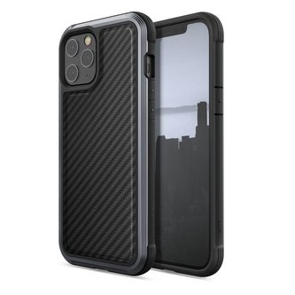 X-Doria Raptic Lux - Hliníkové pouzdro pro iPhone 12 Pro Max (pádový test z výšky 3 m) (černé uhlíkové vlákno)