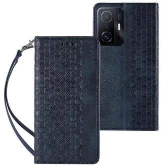 Magnet Strap Case Case pro Xiaomi Redmi Note 11 Pouch Wallet Mini Lanyard Pendant Blue
