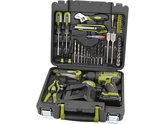 EXTOL CRAFT vrtací šroubovák aku, BRUSHLESS, 12V Li-ion s nářadím, sada 46ks