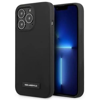 Karl Lagerfeld KLHCP13LSLMP1K iPhone 13 Pro / 13 6,1" pevný obal černý/černý silikonový plak