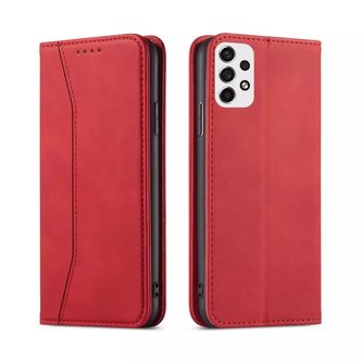 Magnet Fancy Case Case pro Samsung Galaxy A53 5G Pouch Wallet Card Stand Card Red