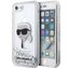 Ochranné pouzdro na telefon Karl Lagerfeld KLHCI8LNKHCH pro Apple iPhone 7/8/ SE 2020/2022 stříbrný/stříbrný pevný obal Glitter Karl Head