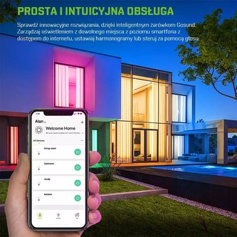 GOSUND Inteligentní LED žárovka E27 8W RGB