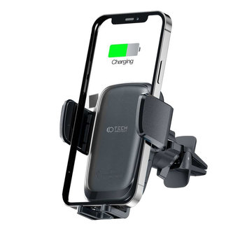 Držák do auta X05 s QI nabíjením pro Vent Car Mount Wireless Charger 15W pro černé auto