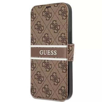 Guess GUBKP13S4GDBR iPhone 13 mini 5,4" hnědá / hnědá kniha 4G Stripe