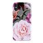 PURO Glam Geo Flowers – pouzdro pro iPhone Xs Max (růžové pivoňky)