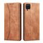Magnet Fancy Case Case pro Samsung Galaxy A12 5G Pouch Card Wallet Card Stand Card Brown