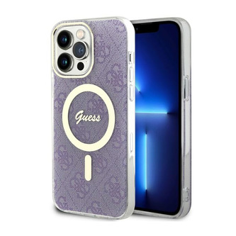 Guess 4G MagSafe - pouzdro pro iPhone 14 Pro Max (fialové)