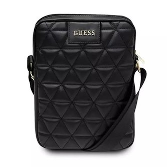 Guess Torba GUTB10QLBK 10" czarna/černá prošívaná taška na tablet Guess Torba GUTB10QLBK 10" czarna/černá prošívaná taška na tablet
