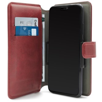 PURO Universal Wallet 360° - Univerzální otočná kapsička s přihrádkami na karty, velikost XL (červená)