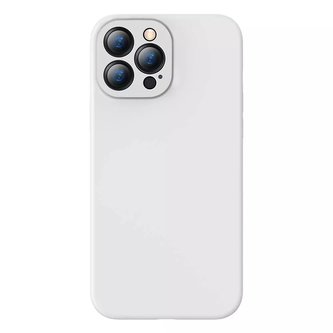 Baseus Tekuté gelové pouzdro Silikonový kryt pro iPhone 13 Pro Max bílý (ARYT000502)