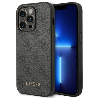 Guess 4G Metal Gold Logo  Case iPhone 14 Pro (Grey)