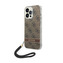 Guess 4G Print Cord - pouzdro pro iPhone 14 Pro (hnědé)