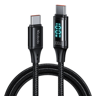 Kabel Mcdodo CA-1100 USB-C na USB-C, 100 W, 1,2 m (černý) Kabel Mcdodo CA-1100 USB-C na USB-C, 100 W, 1,2 m (černý)