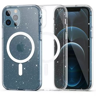 Pouzdro FlexAir Hybrid MagSafe Ochronne pro Apple iPhone 12 / 12 Pro Glitter