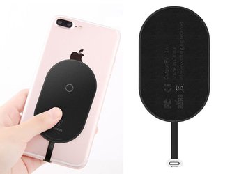 Baseus QI adaptér indukční cívky Lightning iPhone černý