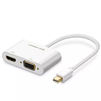 UGREEN HDMI / VGA adaptér - mini DisplayPort 4K@30 Hz Full HD 1080p bílá (MD108 10427)